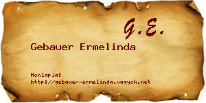 Gebauer Ermelinda névjegykártya